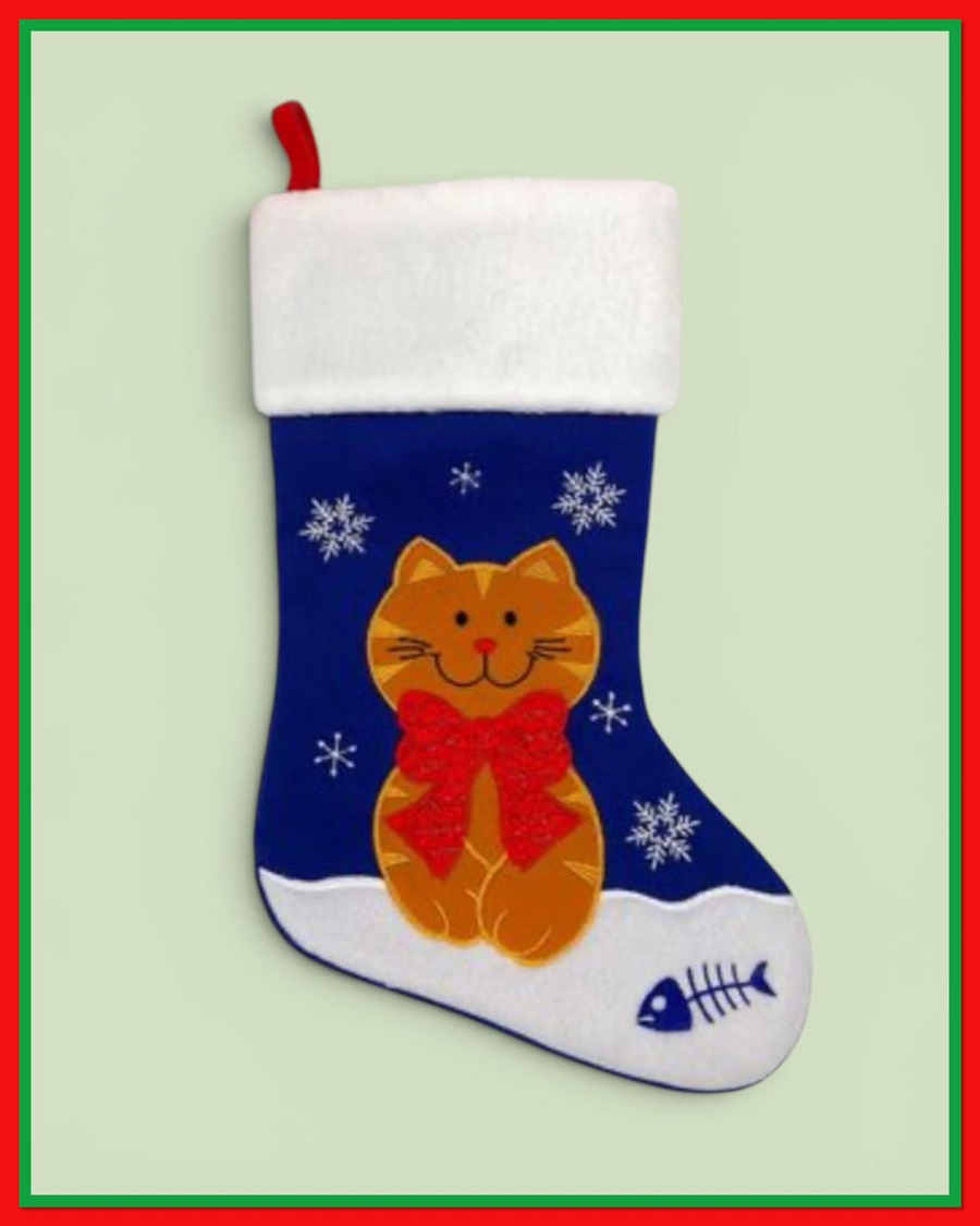 Blue Cat Stocking