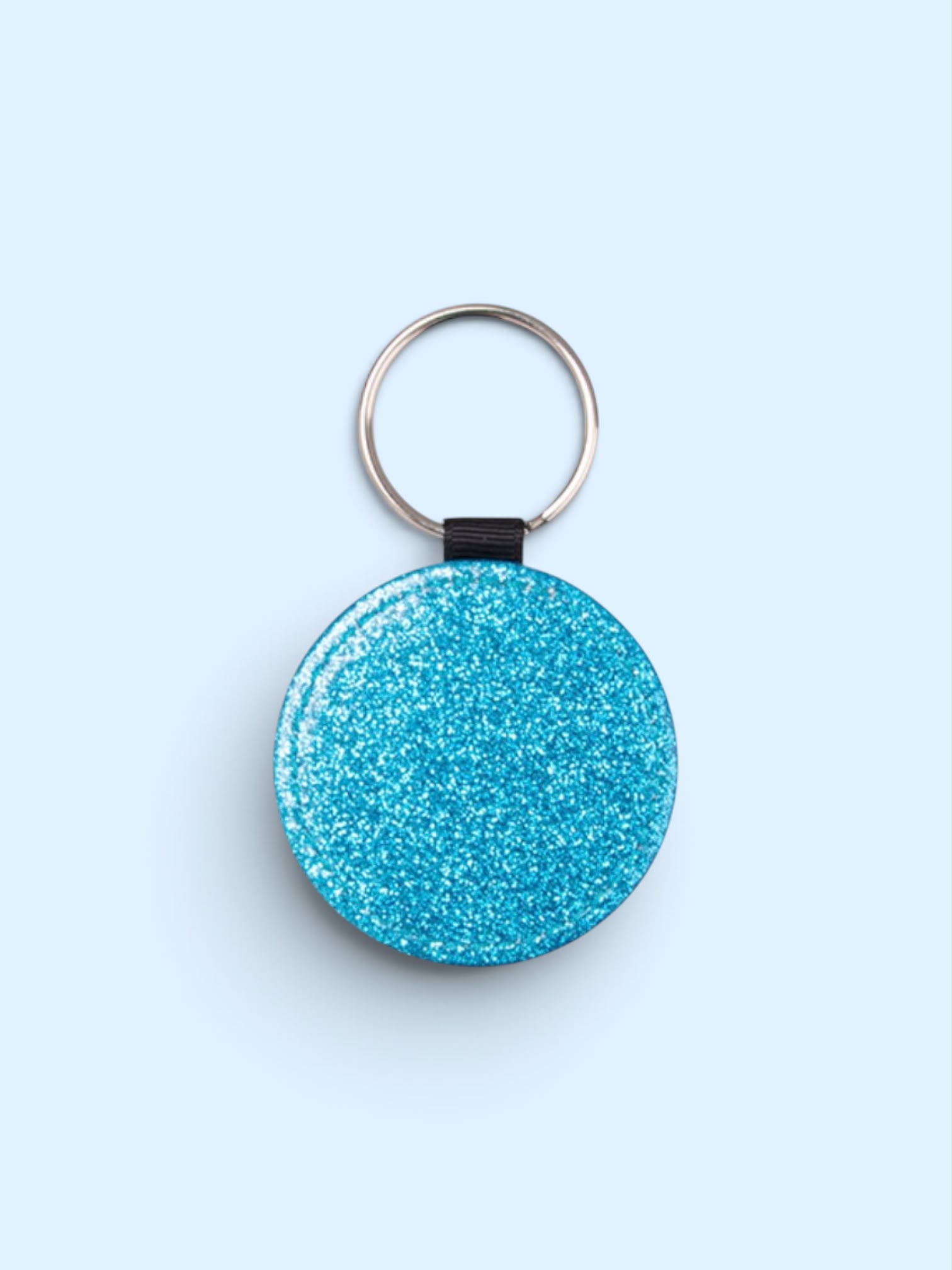Blue Glitter Sublimation Keyring