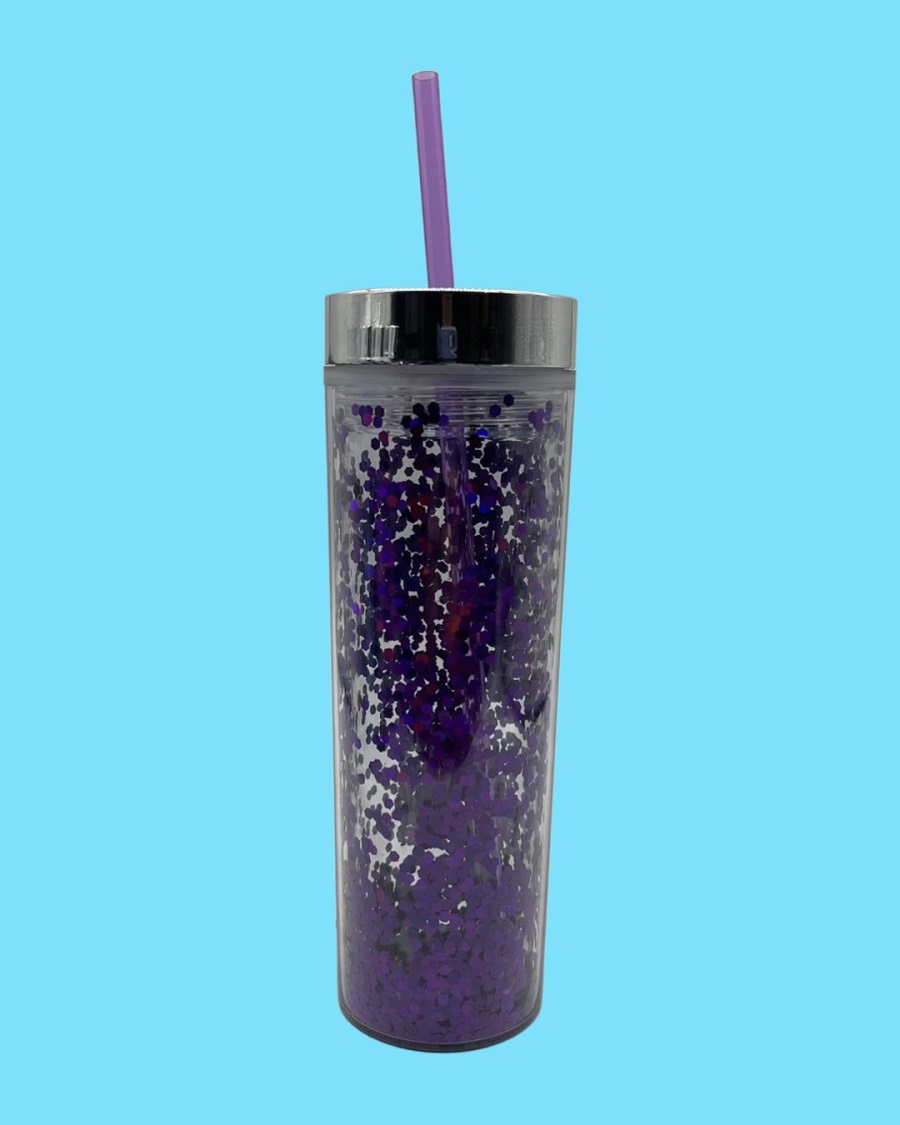 Glitter Tumbler - Pink and Black