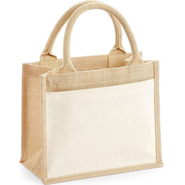 XL Jute Bag with Sublimation Pocket