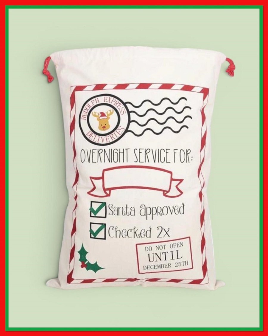 Rudolph Express Santa Sack