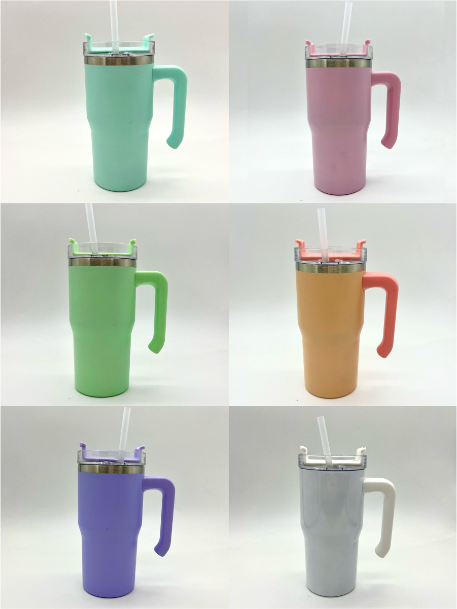 20oz Sublimation Tumbler with Handle and Straw