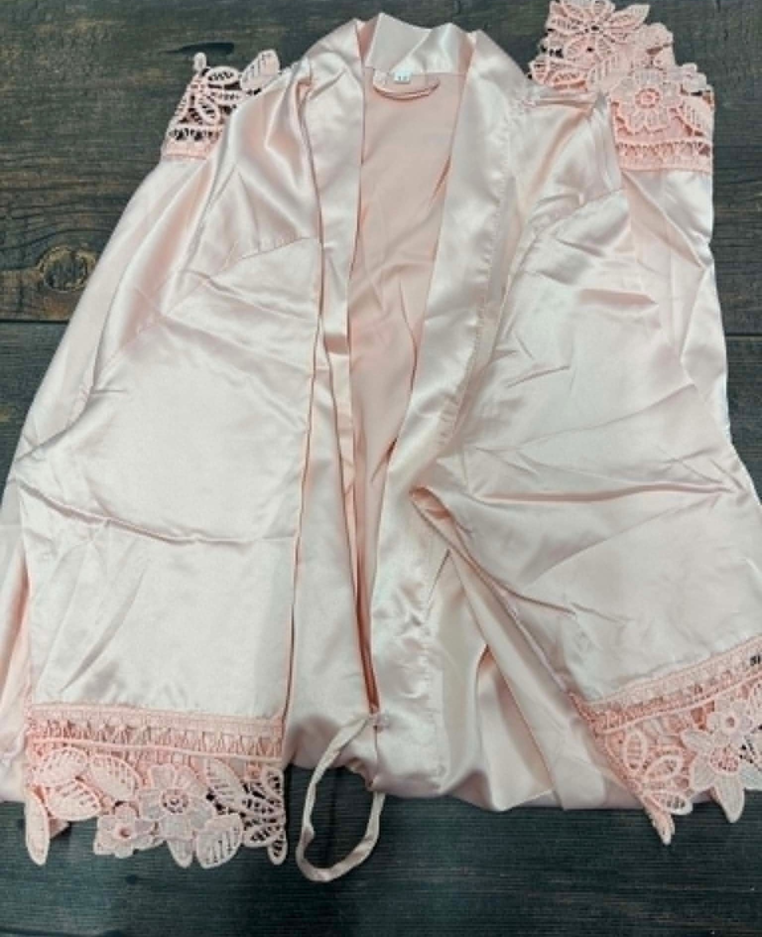 Satin Gown Peach Kids Size 9-12 years x 1